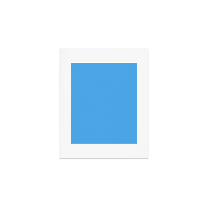 Blue Joy Solid Color Art Print Gallery Image 1