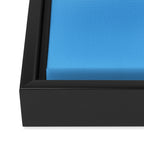 Blue Joy Solid Color Framed Canvas Print Gallery Image 3