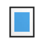 Blue Joy Solid Color Framed Art Print Gallery Image 6