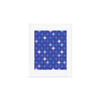 Blue Mid Century Modern Atomic Age Starburst Pattern Art Print Gallery Image 1