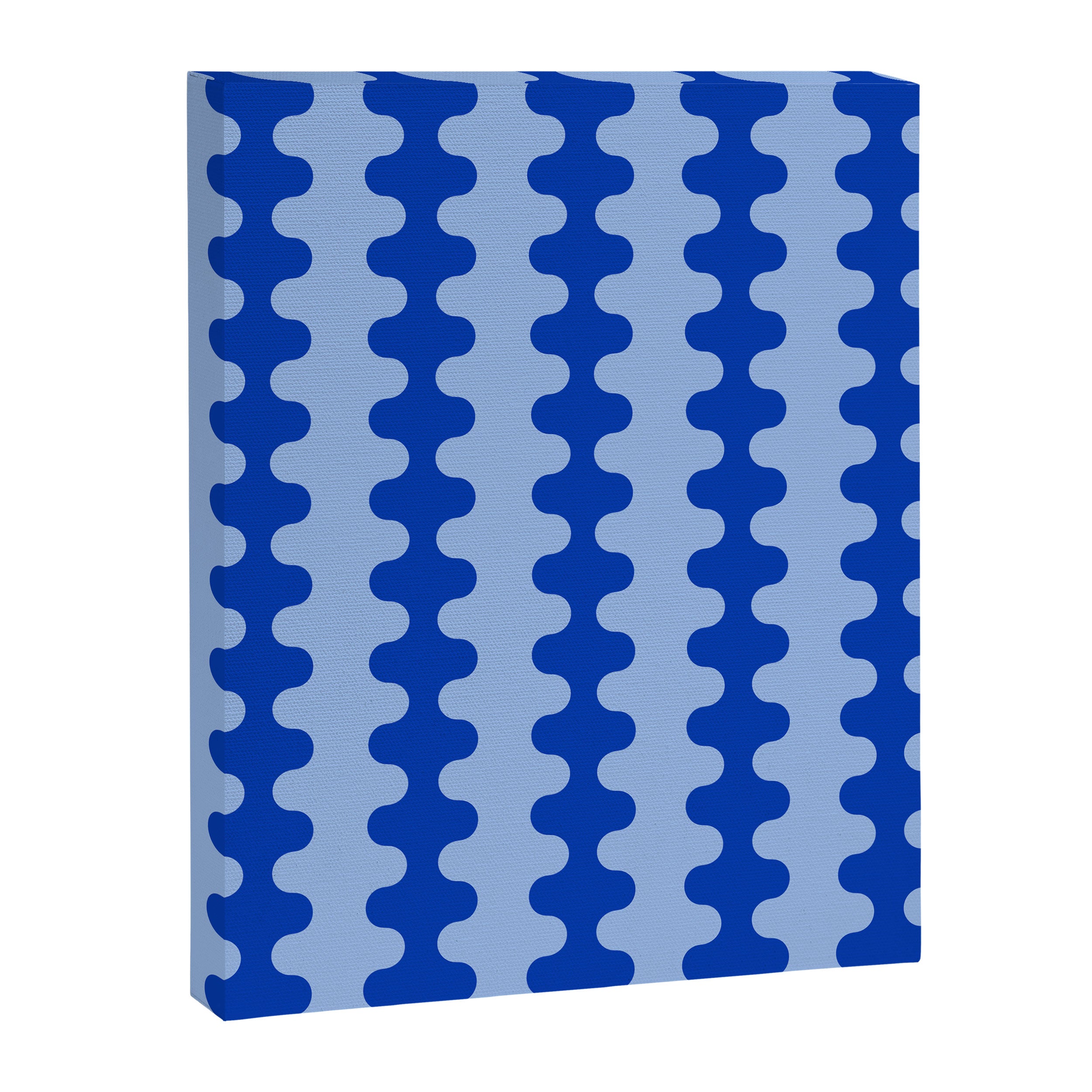 Blue Ogee A-Go-Go Retro Pop Pattern Cobalt Sky Canvas Print Gallery Image 8
