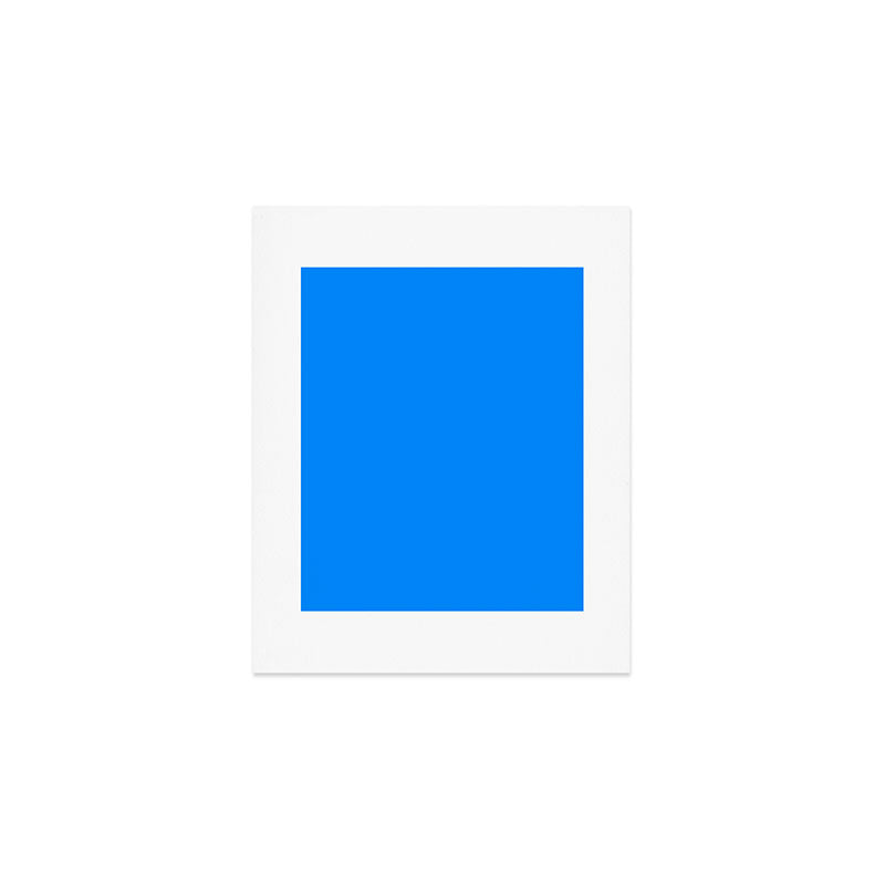 Blue Solid Color Bright Vivid Bold Accent Art Print Gallery Image 1