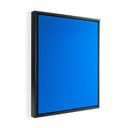 Blue Solid Color Bright Vivid Bold Accent Framed Canvas Print Gallery Image 2