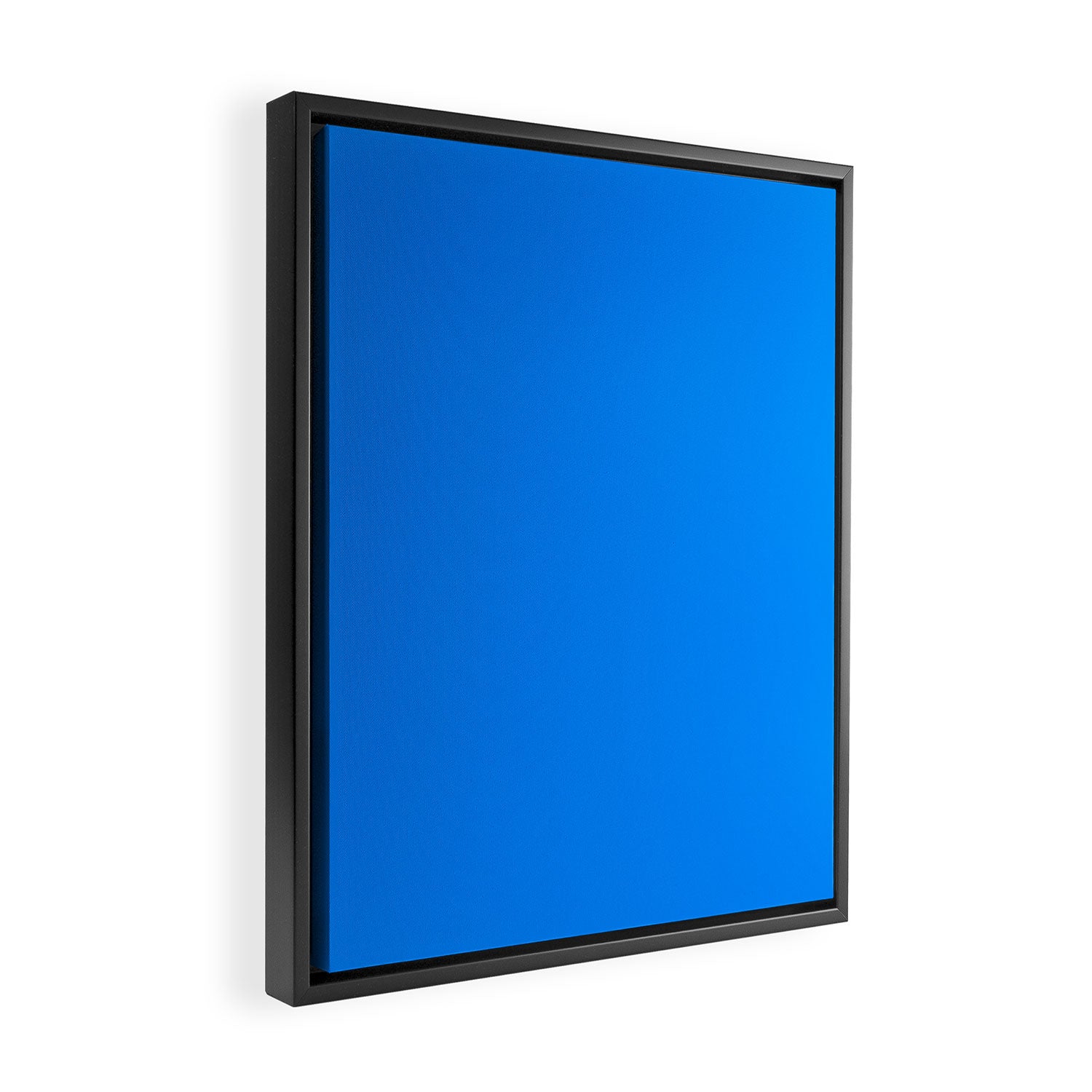 Blue Solid Color Bright Vivid Bold Accent Framed Canvas Print Gallery Image 2