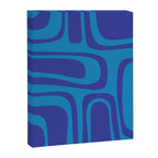 Blue Toned Abstract Mid Century Modern Palm Springs Pattern Canvas Print Gallery Image 8