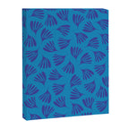 Blue Toned Wispy Leaves Contemporary Abstract Pattern Canvas Print Gallery Image 6