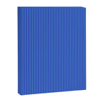 Blue Ultra Fine Stripe Narrow Vertical Pinstripe Pattern Canvas Print Gallery Image 6