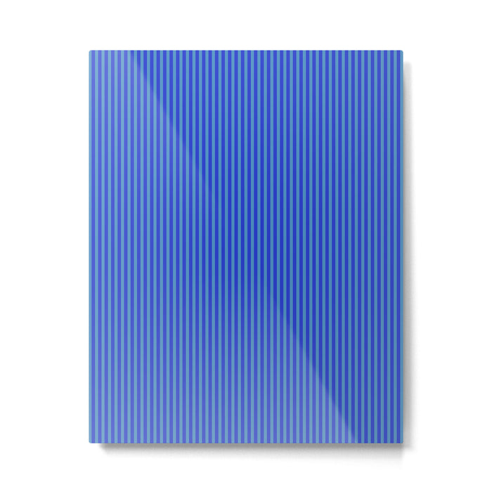 Blue Ultra Fine Stripe Narrow Vertical Pinstripe Pattern Metal Print Gallery Image 1