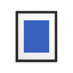 Blue Ultra Fine Stripe Narrow Vertical Pinstripe Pattern Framed Art Print Gallery Image 5
