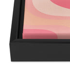 Blush Dream - Retro Pink Abstract Framed Canvas Print Gallery Image 3