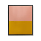 Blush Pink and Mustard Gold Minimalist Color Block Framed Canvas Print Gallery Image 6