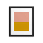 Blush Pink and Mustard Gold Minimalist Color Block Framed Art Print Gallery Image 5