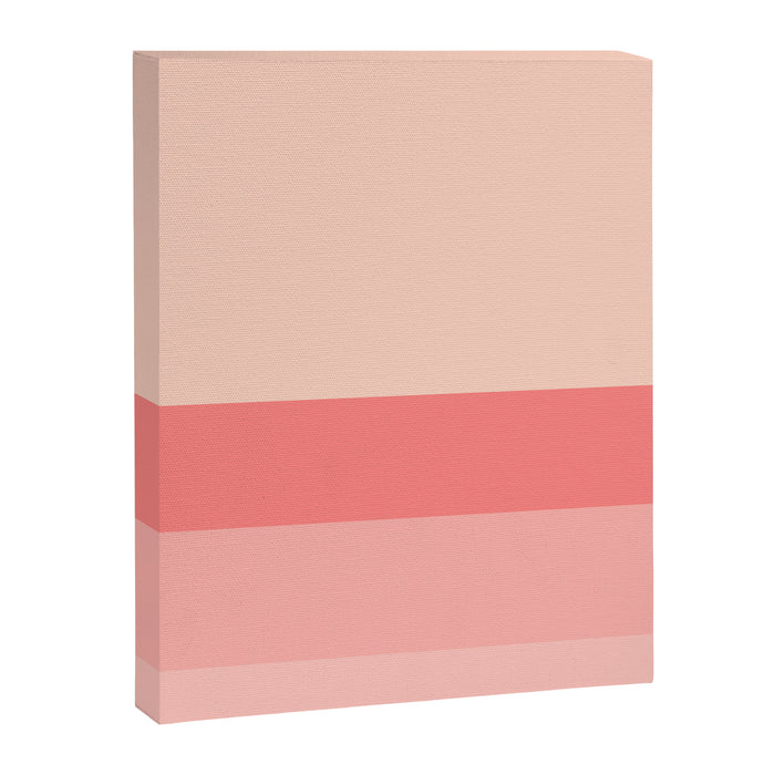 Blush Pink Minimalist Solid Color Block Stripes Canvas Print Gallery Image 1