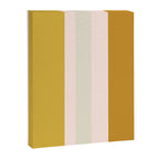 Blush Pink, Navy Blue, Mustard Yellow Big Stripes Pattern Canvas Print Gallery Image 8