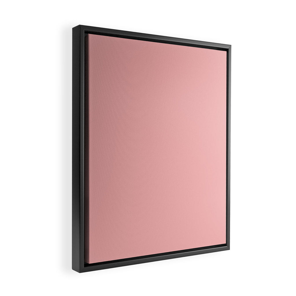 Blush Pink Solid for Pink and Orange Collection Framed Canvas Print Gallery Image 2