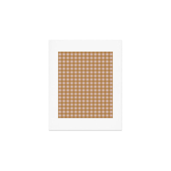 Boho Gingham Cottage Check Pattern  Art Print Gallery Image 1
