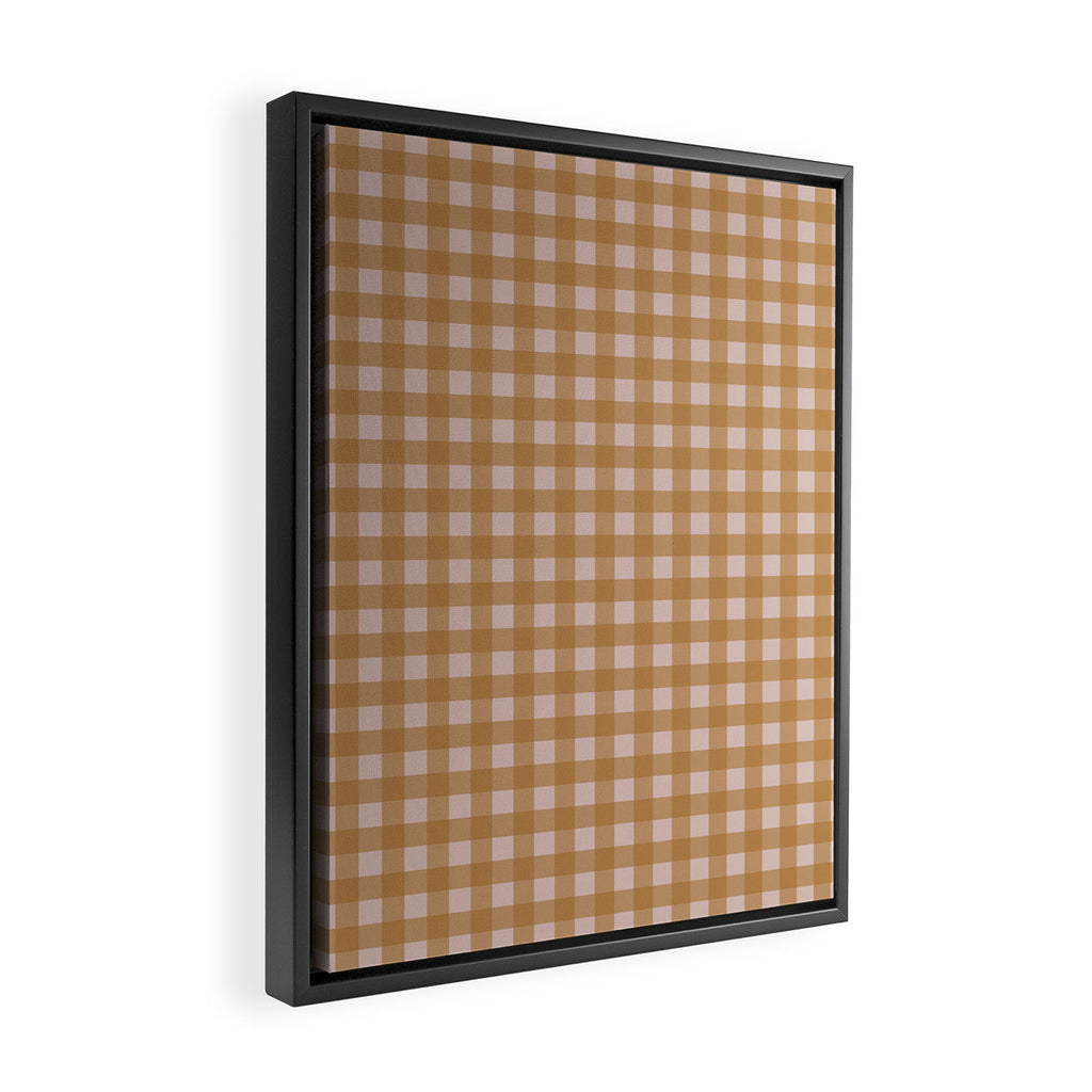 Boho Gingham Cottage Check Pattern  Framed Canvas Print Gallery Image 2