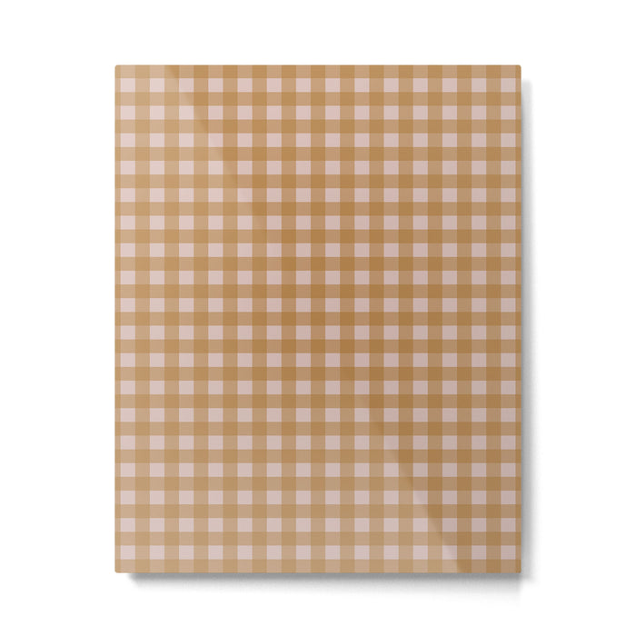 Boho Gingham Cottage Check Pattern  Metal Print Gallery Image 1