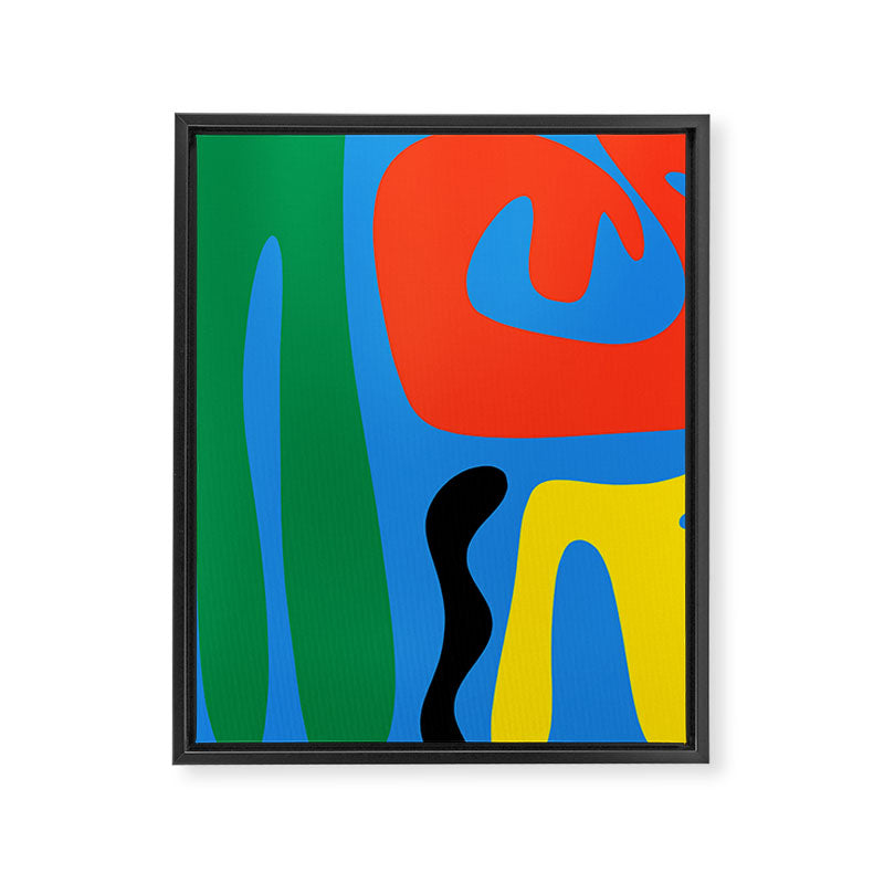 Bold and Colorful Mid Century Modern Kwaito Abstract Framed Canvas Print Gallery Image 8