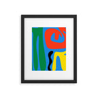Bold and Colorful Mid Century Modern Kwaito Abstract Framed Art Print Gallery Image 6