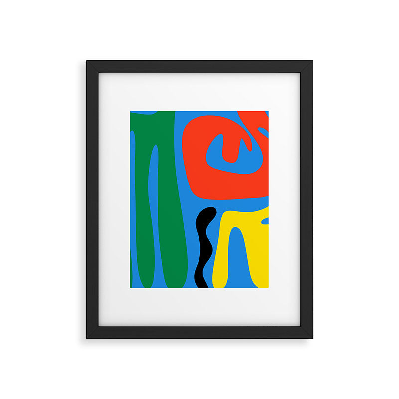 Bold and Colorful Mid Century Modern Kwaito Abstract Framed Art Print Gallery Image 6