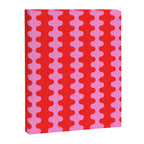Bold and Colorful Ogee A-Go-Go Vivid Pop Stripes Pattern in Preppy Pink and Red Canvas Print Gallery Image 8