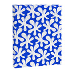 Bold Blue and White Funky Amoeba Dance Pattern Canvas Print Gallery Image 6