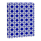 Bold Blue Dot Grid Retro Modern Pop Pattern on White Canvas Print Gallery Image 8
