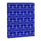Bold Blue Geometric Mid Century Modern Rektangel Pattern Canvas Print Gallery Image 8
