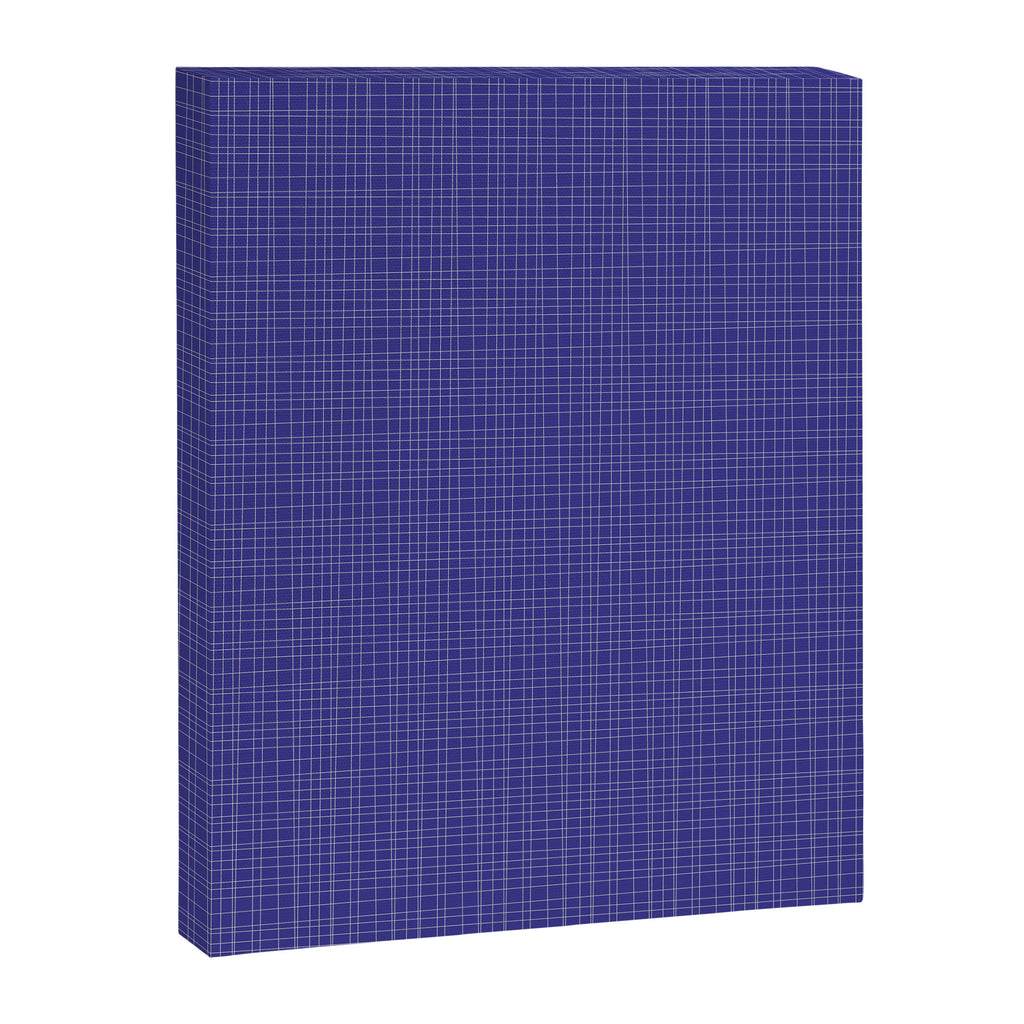 Bold Blue Minimalist Fine Weave Mid Century Modern Woven Line Pattern Canvas Print Gallery Image 8