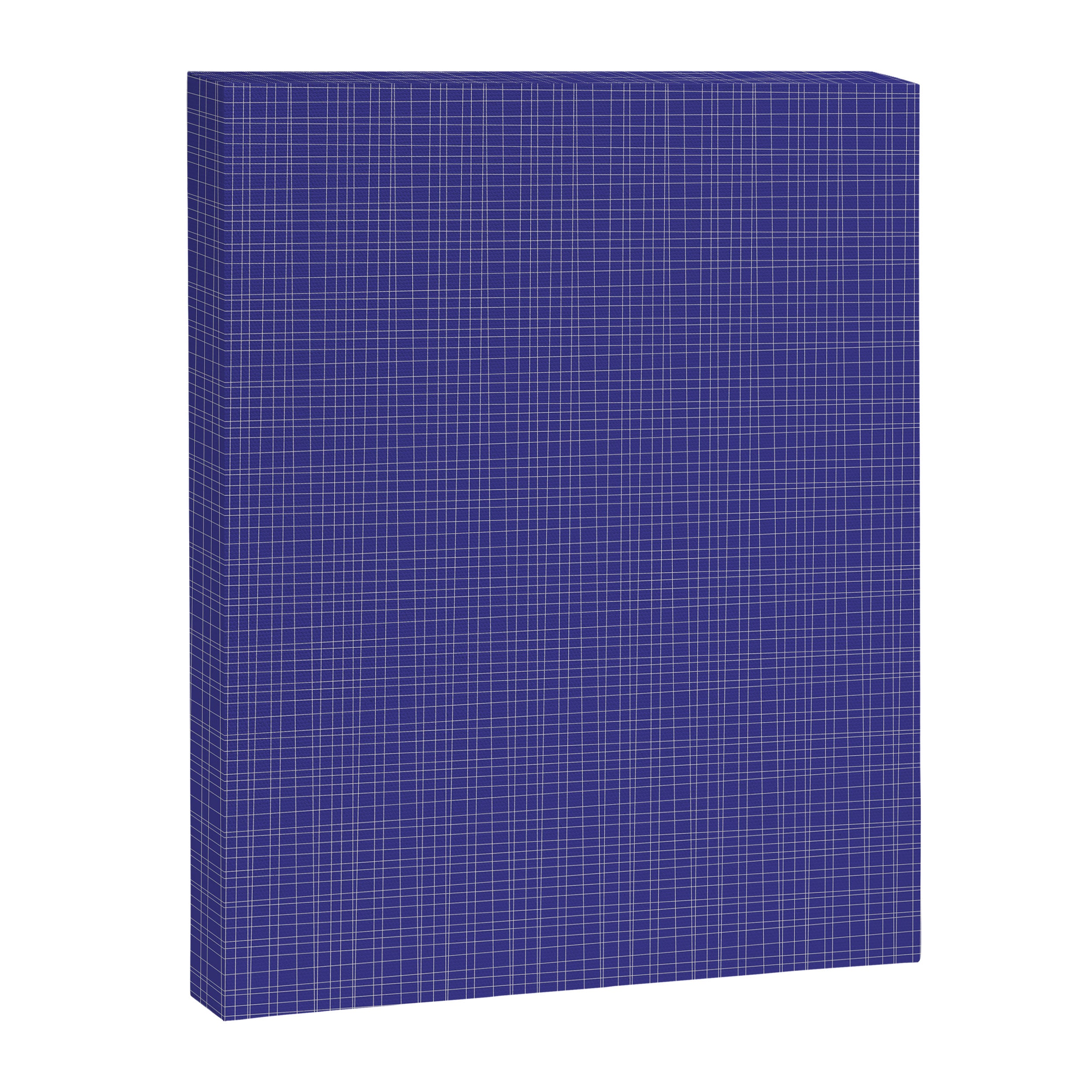 Bold Blue Minimalist Fine Weave Mid Century Modern Woven Line Pattern Canvas Print Gallery Image 8