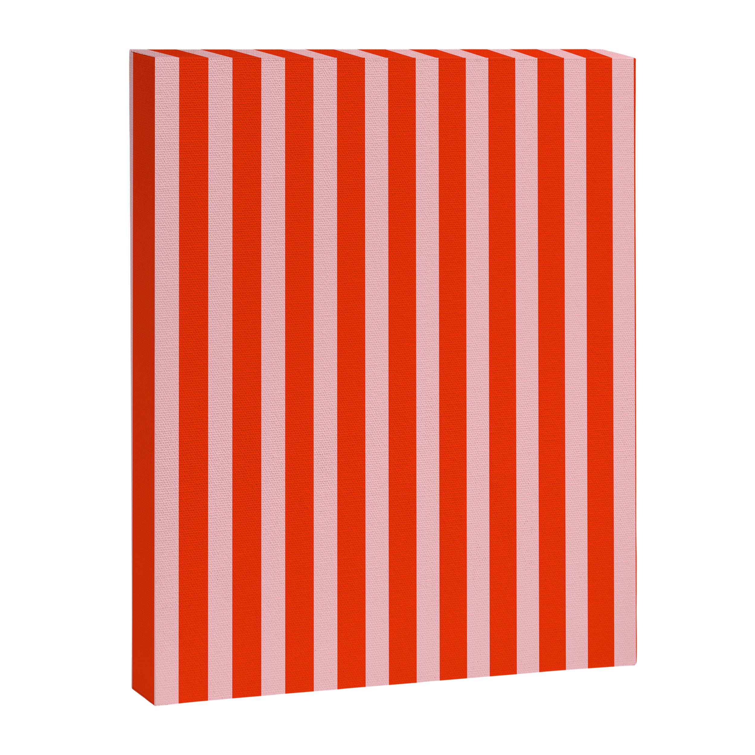Bold Bright Basic Stripes in Pink and Red Orange Canvas Print Gallery Image 8