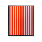 Bold Bright Basic Stripes in Pink and Red Orange Framed Canvas Print Gallery Image 8