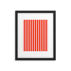 Bold Bright Basic Stripes in Pink and Red Orange Framed Art Print Gallery Image 6