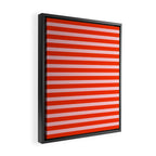 Bold Bright Basic Stripes Pink and Red Orange Pattern Framed Canvas Print Gallery Image 2