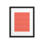 Bold Bright Basic Stripes Pink and Red Orange Pattern Framed Art Print Gallery Image 6