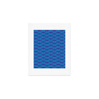 Bold Coastal Fish Mid Century Modern Minimalist Pattern in Double Blue Art Print Gallery Image 1