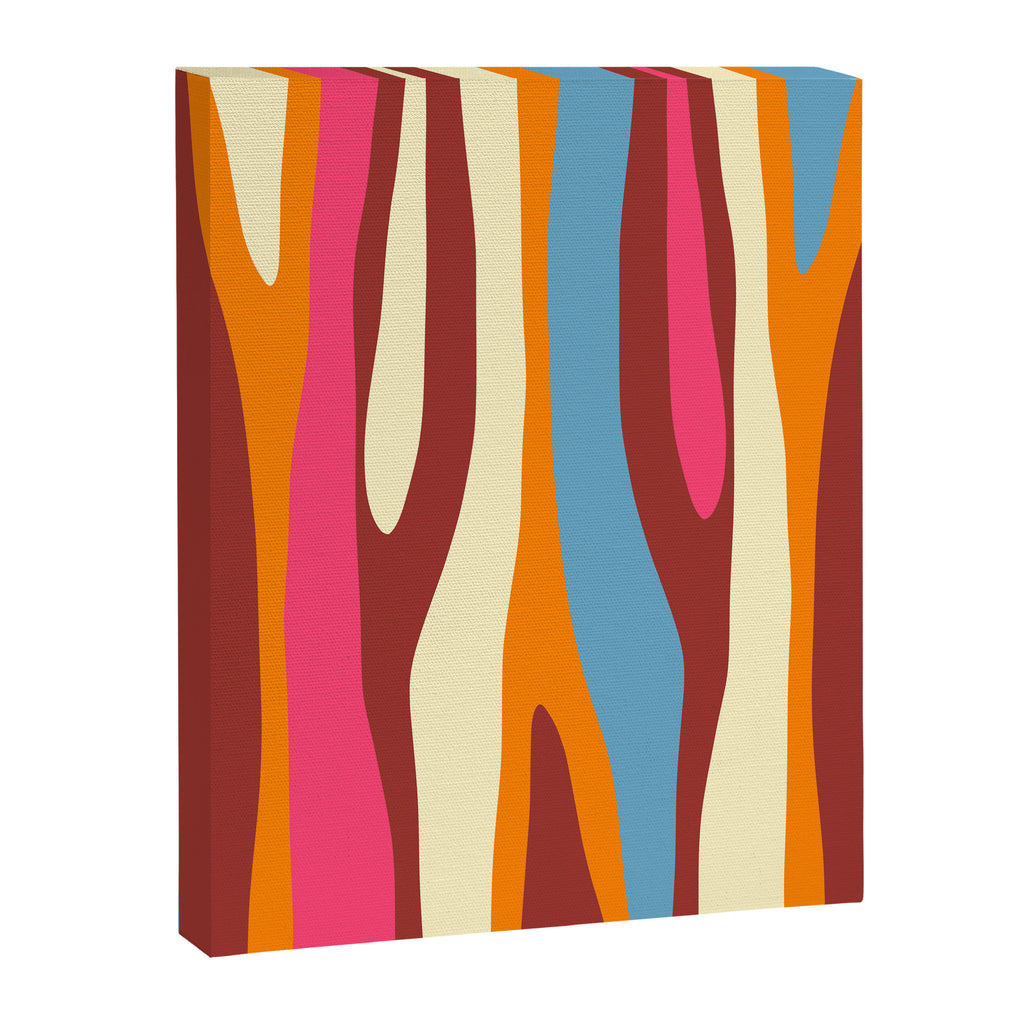 Bold Eclectic Abstract Wild Stripes Pattern Canvas Print Gallery Image 8