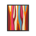 Bold Eclectic Abstract Wild Stripes Pattern Framed Canvas Print Gallery Image 8