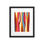 Bold Eclectic Abstract Wild Stripes Pattern Framed Art Print Gallery Image 6