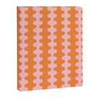 Bold Fun Ogee A-Go-Go Vertical Stripes Pop Pattern in Orange and Pink Canvas Print Gallery Image 8