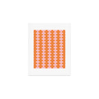 Bold Fun Ogee A-Go-Go Vertical Stripes Pop Pattern in Orange and Pink Art Print Gallery Image 1