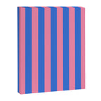 Bold Fun Stripes Blue and Pink Simple Colorful Vertical Pop Pattern Canvas Print Gallery Image 8