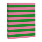 Bold Fun Stripes Green and Pink Simple Colorful Pop Pattern Canvas Print Gallery Image 8