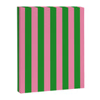 Bold Fun Vertical Stripes Green and Pink Simple Colorful Pop Pattern Canvas Print Gallery Image 8