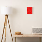 Bold Red Squiggle Abstract Pattern Canvas Print Gallery Image 2