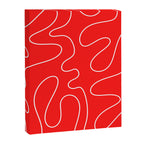 Bold Red Squiggle Abstract Pattern Canvas Print Gallery Image 8