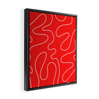 Bold Red Squiggle Abstract Pattern Framed Canvas Print Gallery Image 2