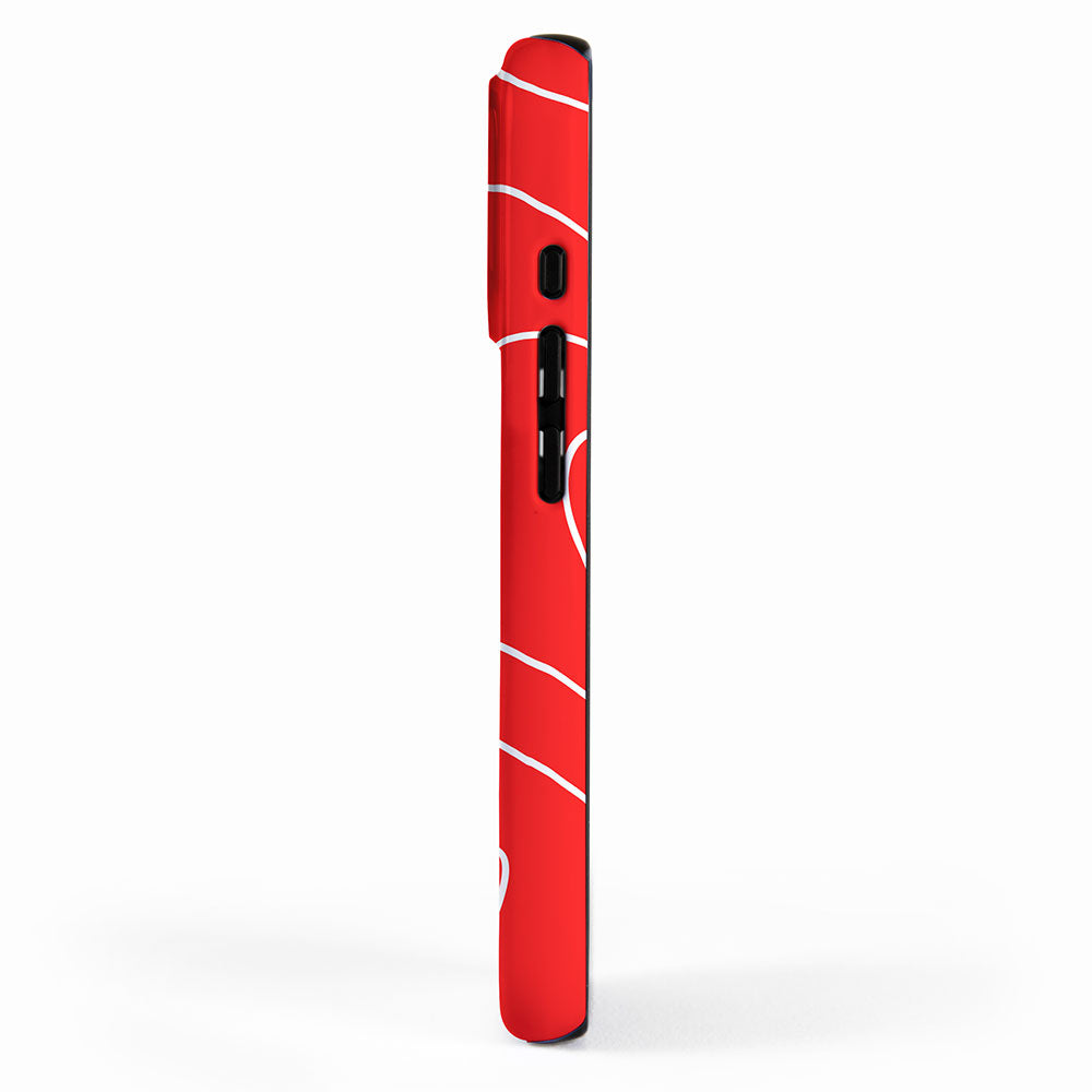 Bold Red Squiggle Abstract Pattern iPhone Case Gallery Image 2