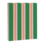 Bold Stripes Green Pink Orange Pattern Canvas Print Gallery Image 8